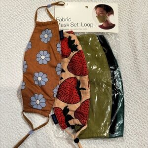 BAGGU NWT Fabric Mask Set (3) and 2 GUC Masks
